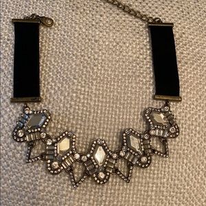 Chocker with black suede and stones